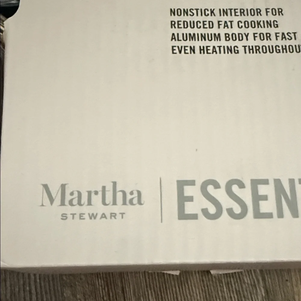 Martha Stewart Essentials Chef Pan with Blue Handle